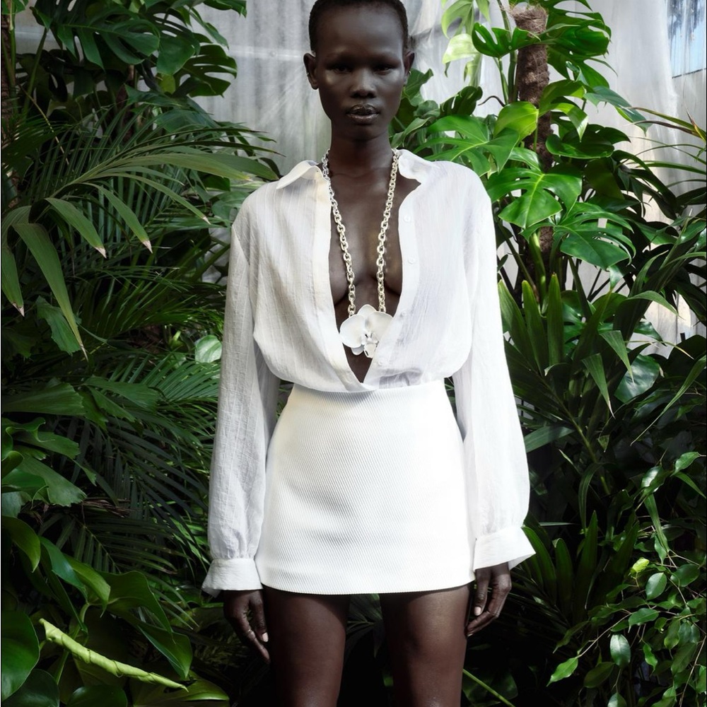 Zara White Skort